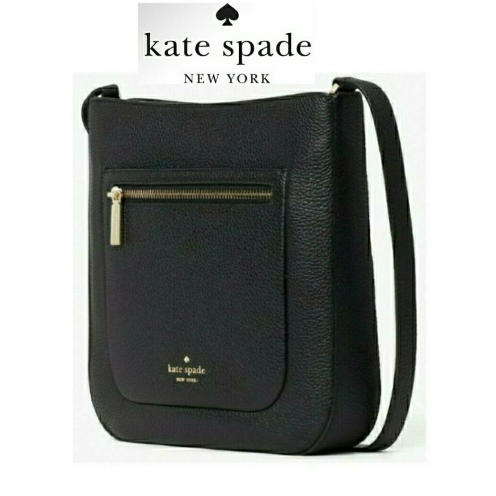 SOLD-Kate Spade Leila Top Zip Crossbody Black - Picture 1 of 12
